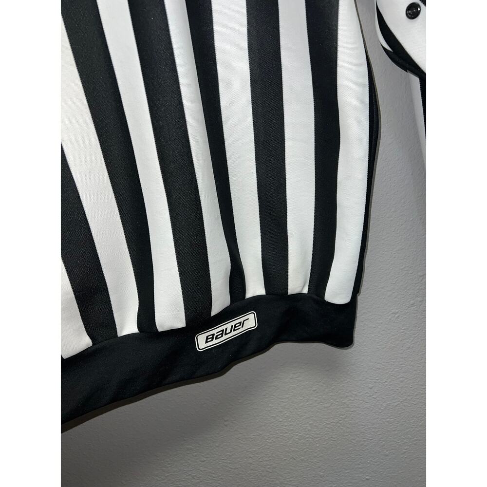 Vintage USA Hockey Referee Jersey Official Black White Long Sleeve 98 90s VTG XL - Picture 10 of 12